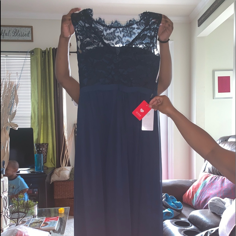 Bridesmaids dress color navy